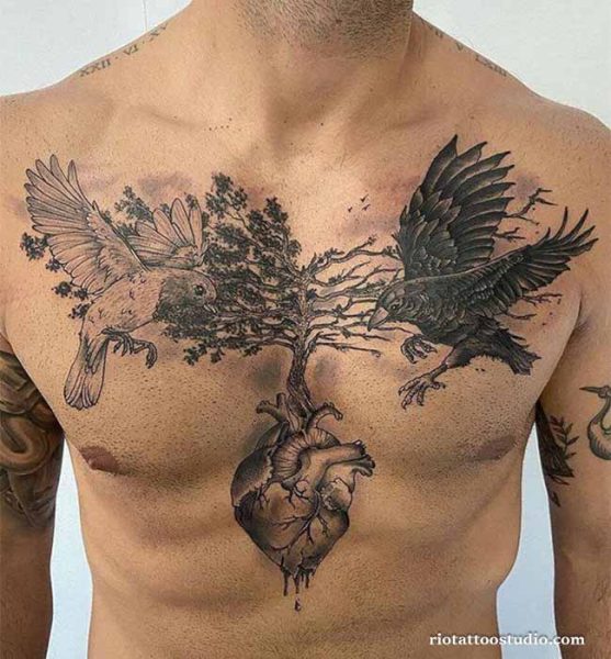 Meaning of tree of life tattoo with moon and the delicate specialty of fineline tattoos.