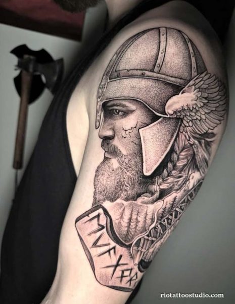 Viking tattoo forearm cracked helmet raven forest geometric, minimalist viking tattoo