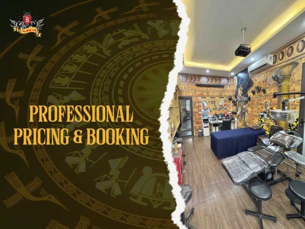Rio Tattoo Studio Hanoi interior professional setup booking, clean wolf tattoo studio