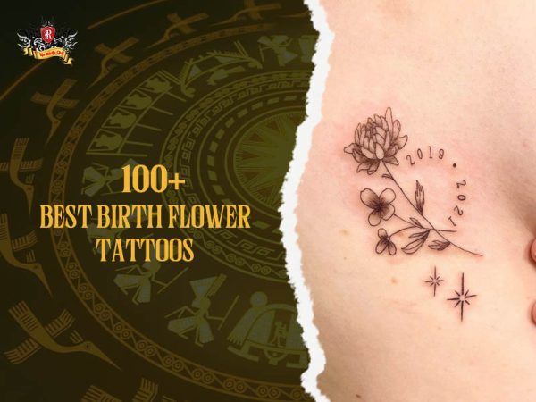 Minimalist birth flower tattoo with chrysanthemum, forget-me-not and dates 2019 2021 on ribcage, delicate birth flower tattoo ideas