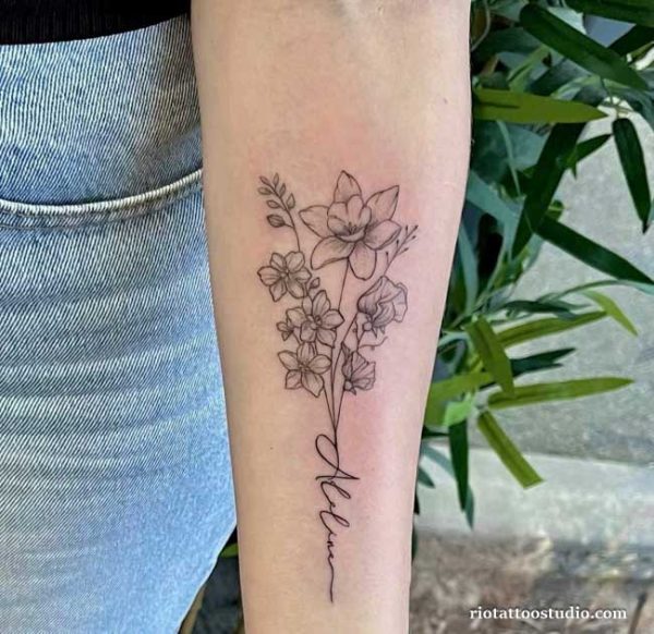 100+ Best Birth Flower Tattoos: Meaningful Floral Art 9 - Rio Tattoo Studio
