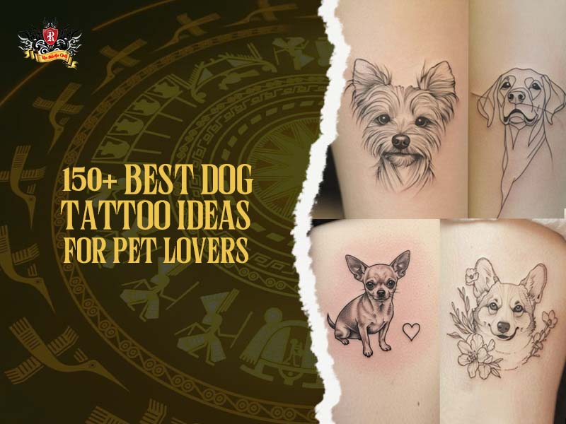 Collection of the best dog tattoo designs for pet lovers at Rio Studio