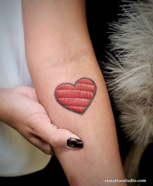 100+ Best Embroidery Tattoo Ideas: Unique Patchwork Art 5 - Rio Tattoo Studio
