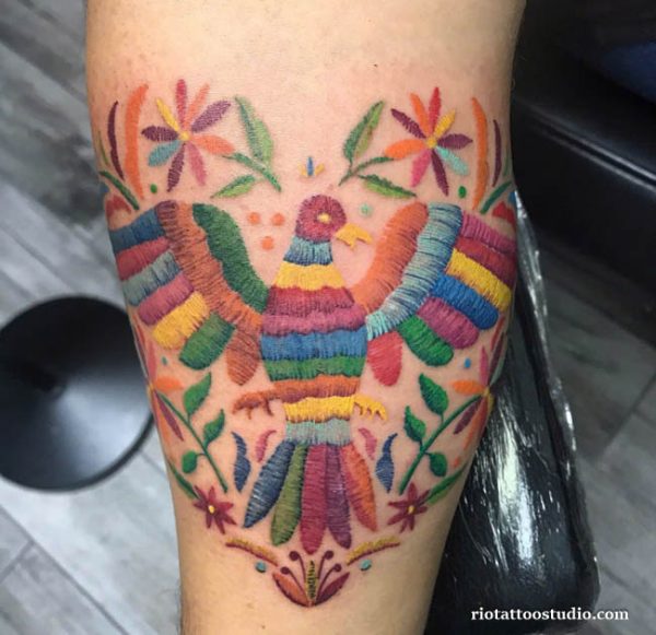 100+ Best Embroidery Tattoo Ideas: Unique Patchwork Art 2 - Rio Tattoo Studio