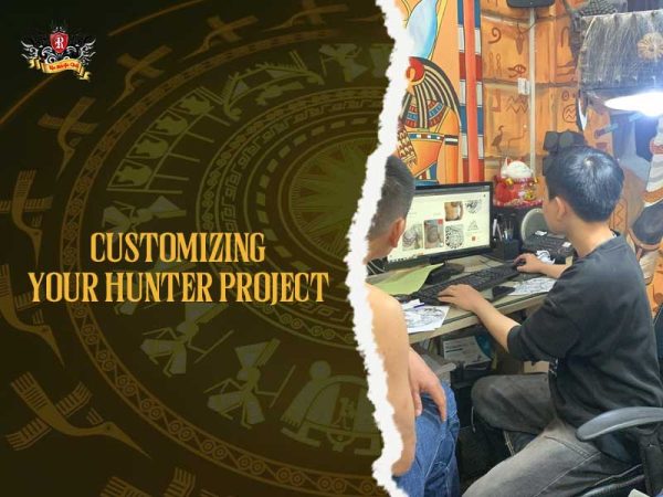 Supernatural tattoo artist customizing anti-demon protection design on computer at Rio Tattoo Studio, supernatural tattoo ideas