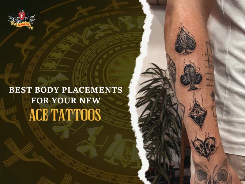 Detailed Ace of Spades card design on forearm for ace tattoos.