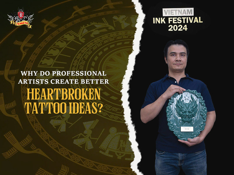 Award-winning artist for broken heart tattoos.