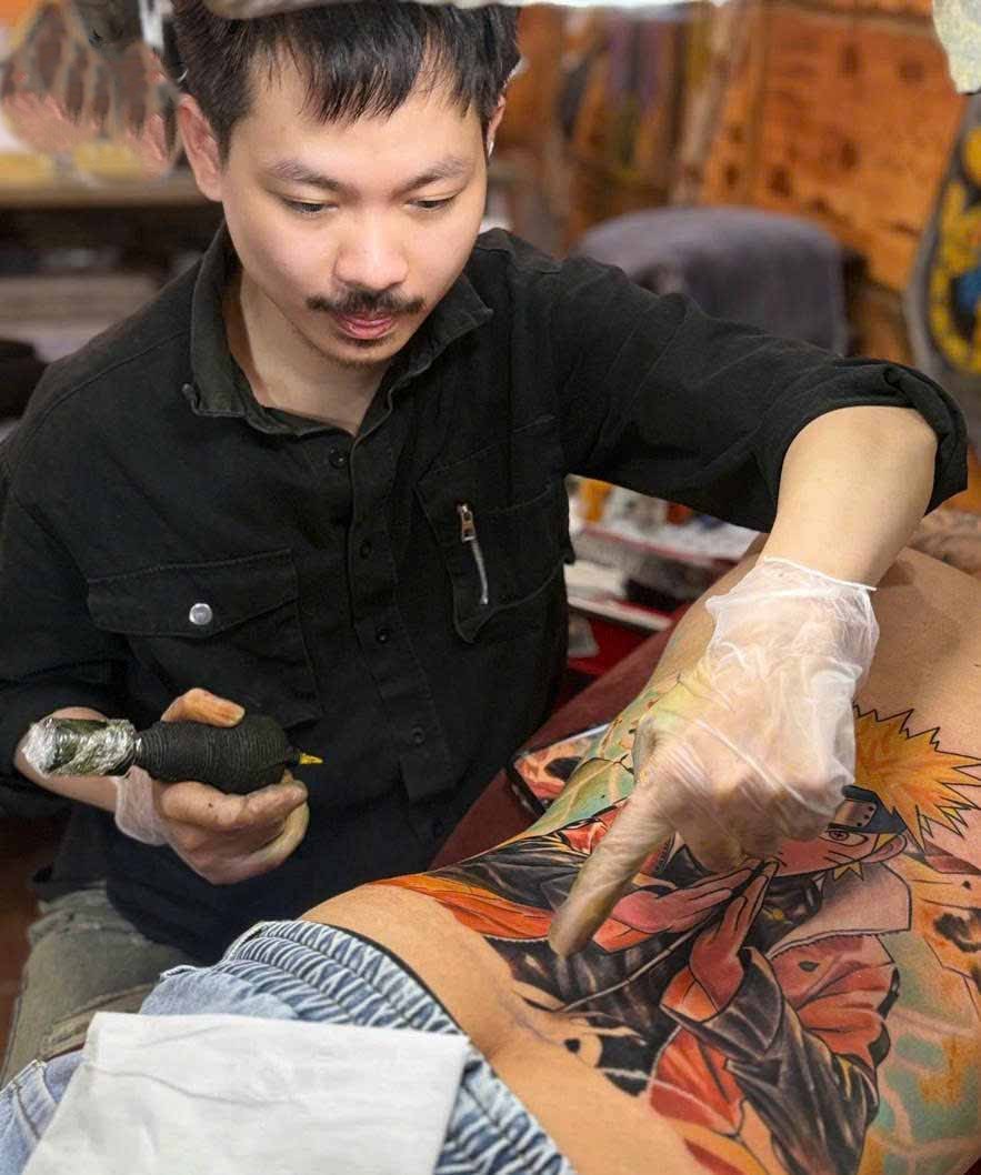 Copyright protection for exclusive tattoos by master artist Ha Trung at Rio Tattoo Studio.