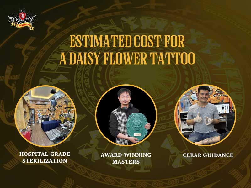 Factors affecting the price and quality of a professional daisy tattoo at Rio Studio