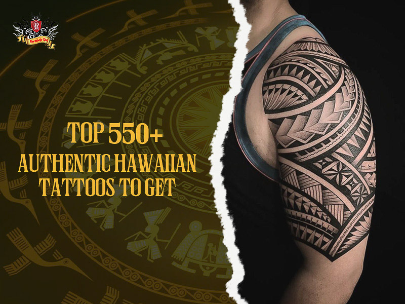 An authentic tribal style bicep hawaiian tattoos design.