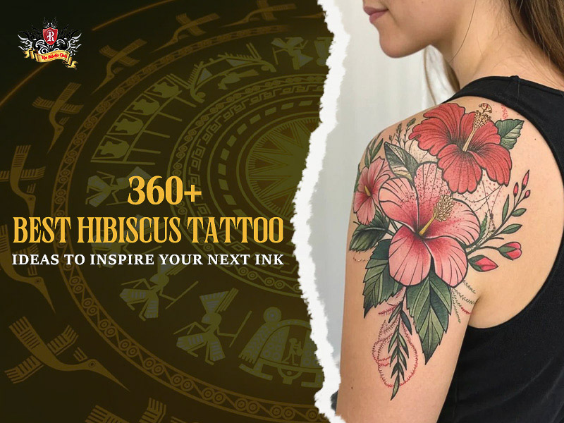Vibrant and detailed hibiscus tattoo design on skin.