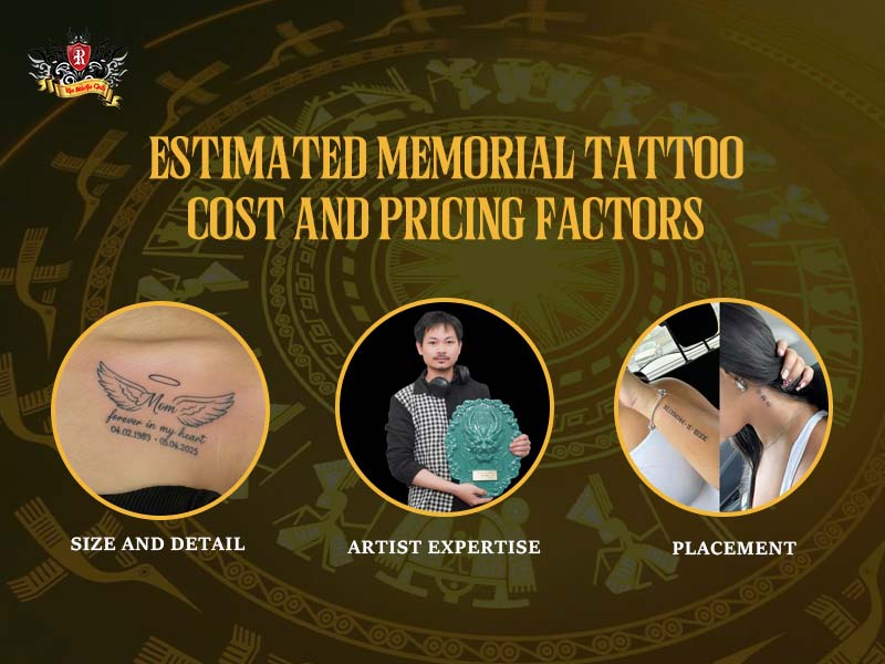 Detailed pricing guide for memorial tattoos at Rio Tattoo Studio.