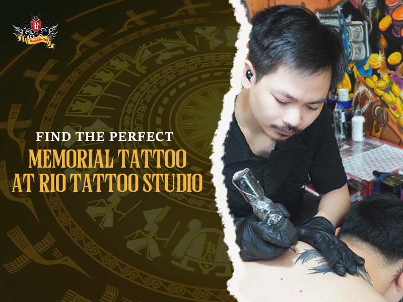 Professional artists creating memorial tattoos in Rio Tattoo Studio's clean space.