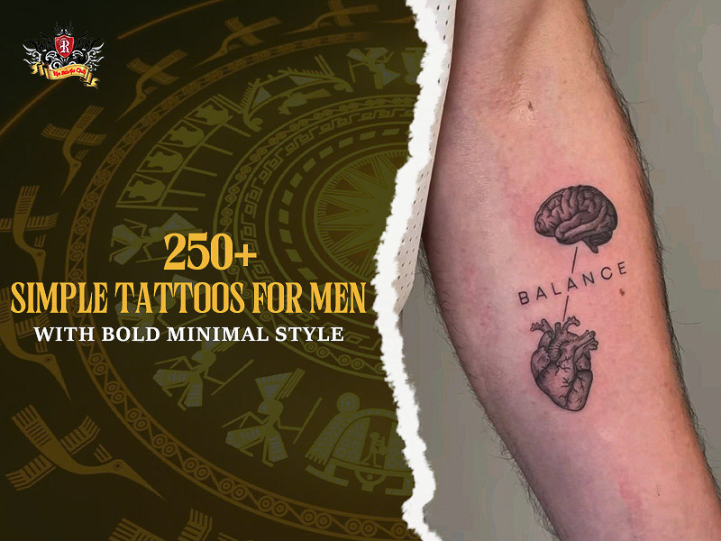 Bold and simple tattoos for men with minimal line design.