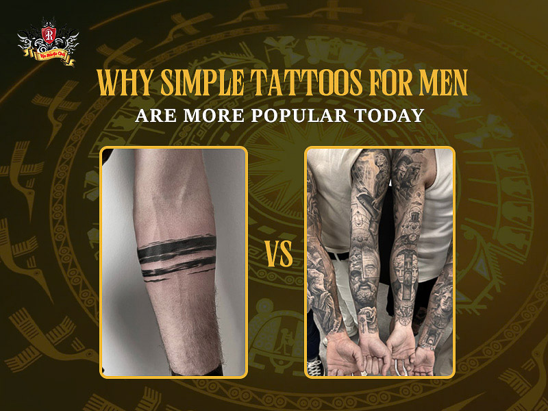 Comparing traditional styles with modern simple tattoos for men.