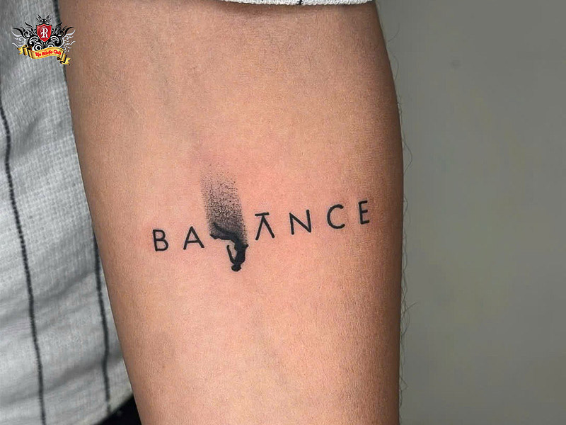 Clean and stylish man tattoo simple design on forearm.