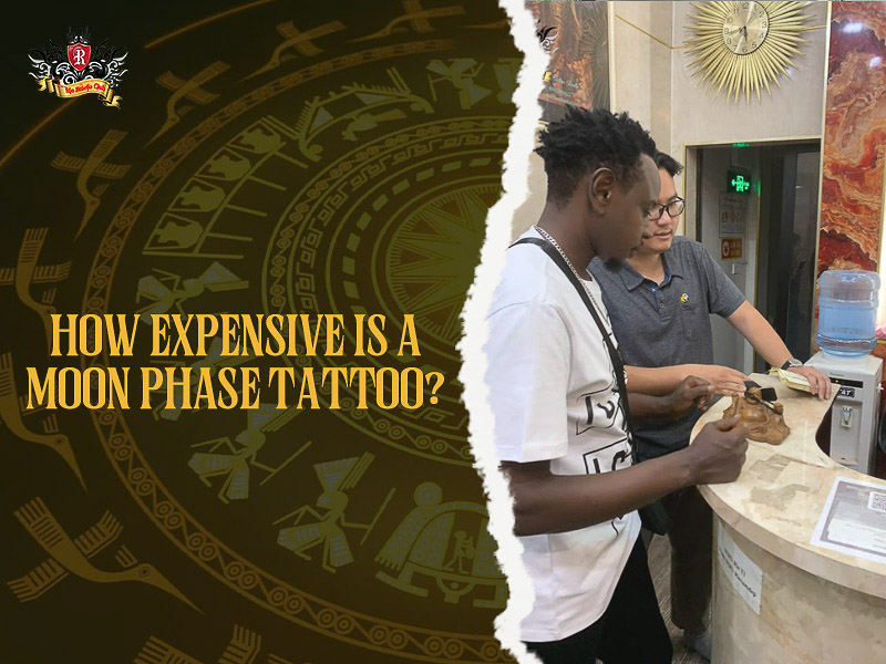 Consultation for a moon phase tattoo design.