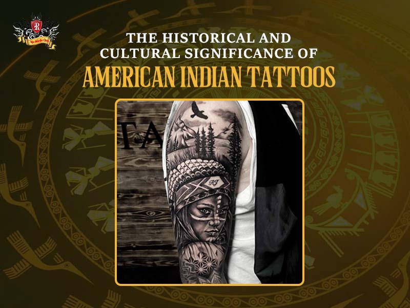 B&W photo of a warrior with traditional native american tattoos on chest.