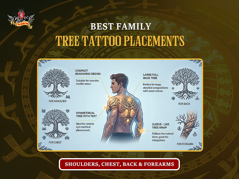 Best body placement guide for your meaningful family tattoo tree.