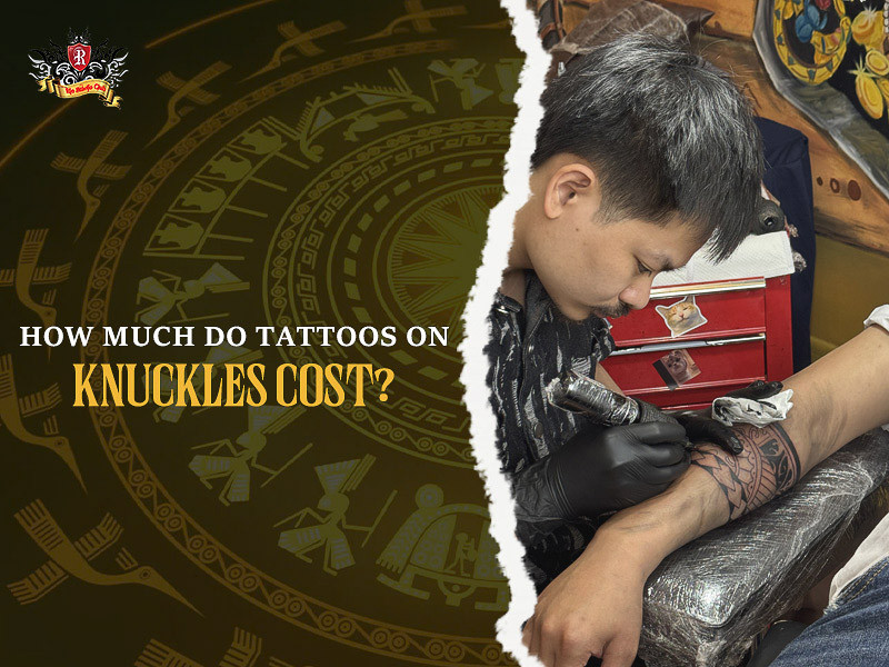 Professional artist creating tattoos on knuckles.