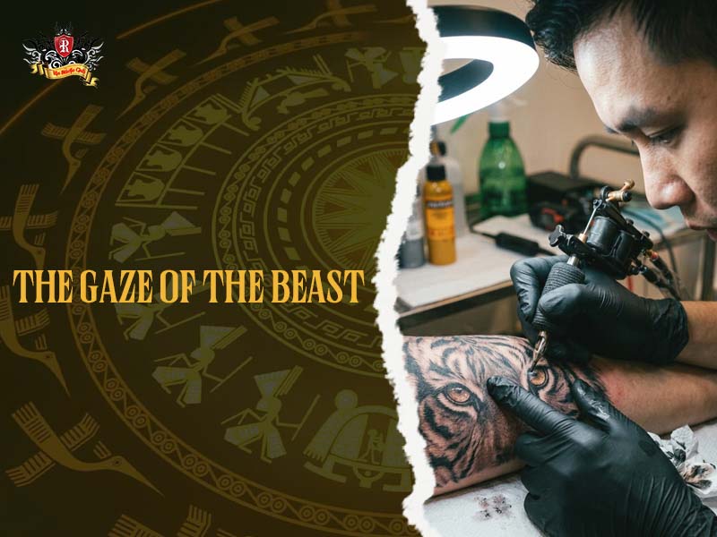 Award-winning artists and painters creating professional tiger tattoo at Rio Studio