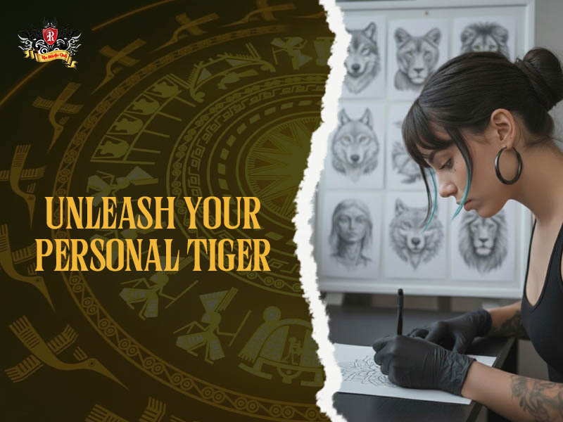 Meticulous custom design process for a professional tiger tattoo at Rio Studio