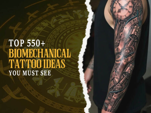 Custom 3D biomechanical sleeve tattoo featuring intricate gears and hydraulic pistons by award-winning artists at Rio Tattoo Studio Hanoi.