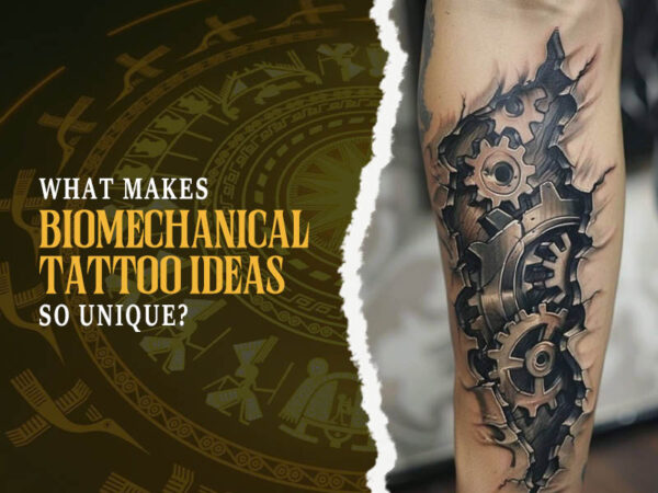 Hyper-realistic cybernetic arm tattoo with metallic textures and robotic joints.