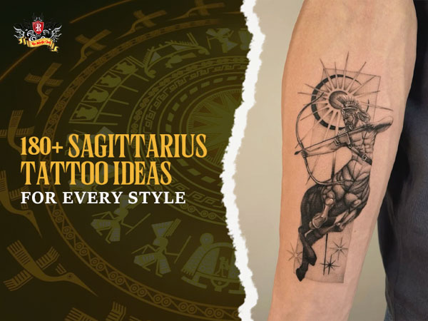 A stunning fine line archer design showcasing a unique tattoo sagittarius on the forearm at Rio Tattoo Studio.