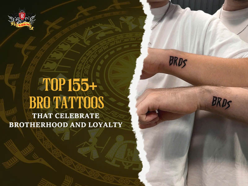 High-quality matching bro tattoos on the arms of two men symbolizing loyalty at Rio Tattoo Studio.