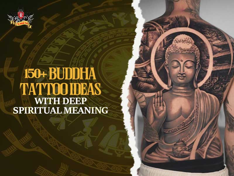 Detailed Buddha tattoo with sharp lotus flowers on a foreign client back at Rio Tattoo Studio.