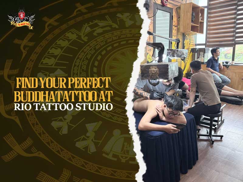 Professional artists working in the safe environment of Rio Tattoo Studio, perfect for your custom Buddha tattoo.