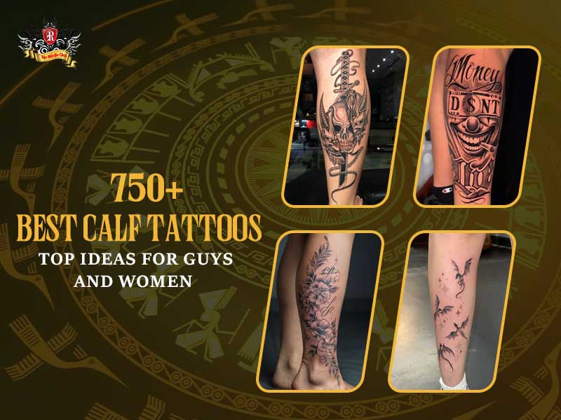 High quality photo of best calf tattoos for guys and women crafted at Rio Tattoo Studio.