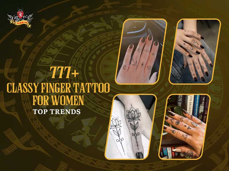 Sharp layout of multiple elegant designs showcasing a classy finger tattoo for women at Rio Tattoo Studio.