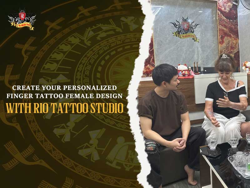 Modern interior of Rio Tattoo Studio where foreign clients discuss custom finger tattoo for women designs.