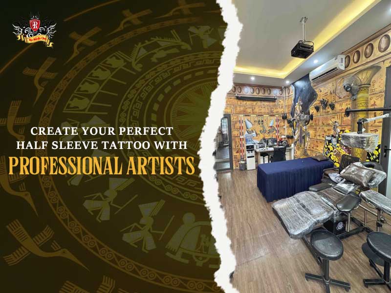 Modern 5-star medical standard studio for safe half sleeve tattoos for women at Rio Tattoo Studio.