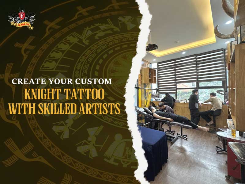 A clean workstation to create your custom knight tattoo with skilled artists at Rio Tattoo Studio.