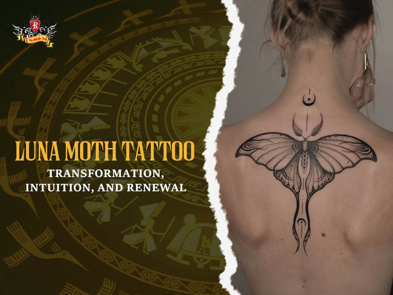 Profound symbolism of luna moth tattoo.