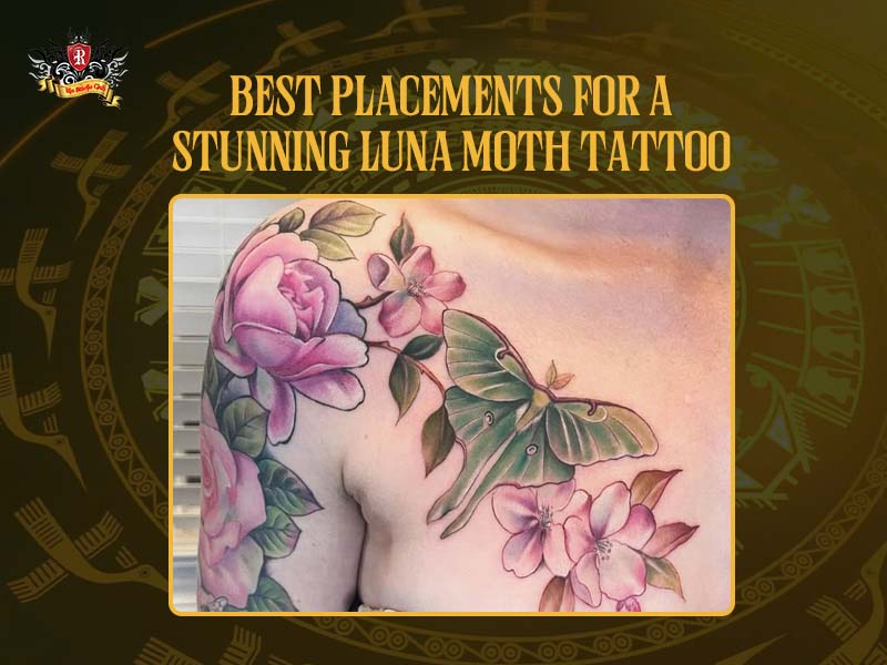 Best placements for your luna moth tattoo.