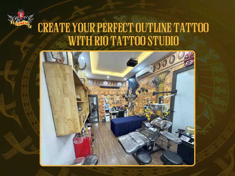 Getting custom minimalist outline tattoos crafted to perfection by expert artists at Rio Tattoo Studio.