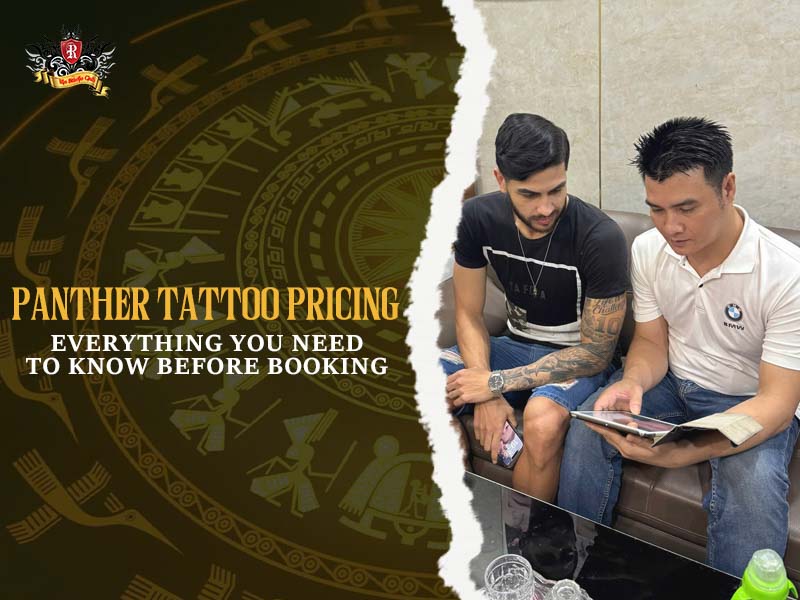 Professional consultation for a custom panther tattoo price at the luxury lobby of Rio Tattoo Studio.