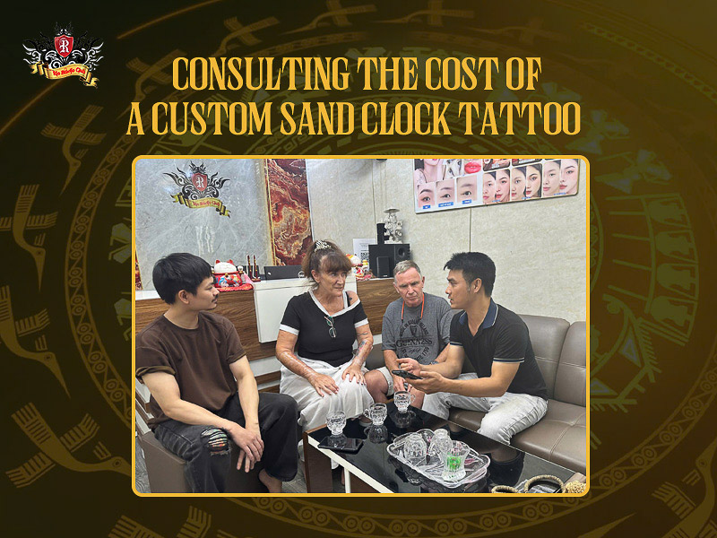Consulting cost for a sand clock tattoo.