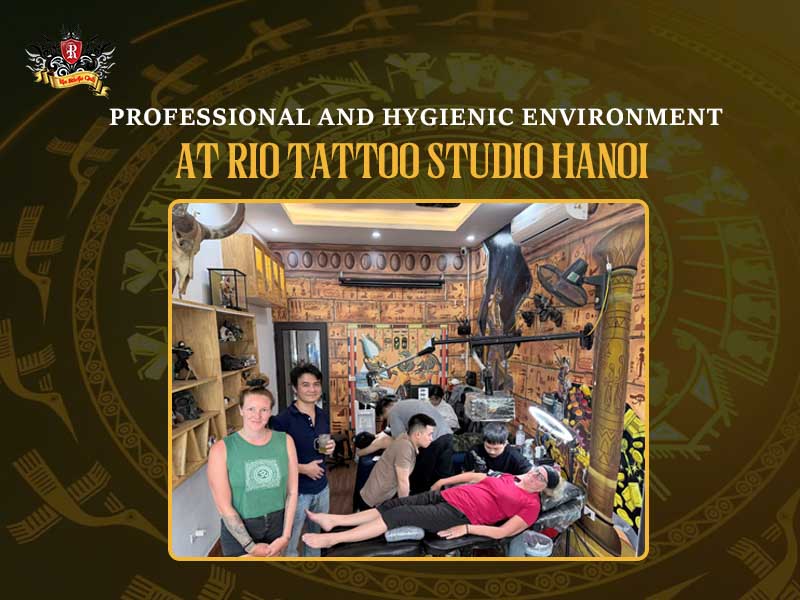 Hygienic environment for a spartan tattoo at Rio Tattoo Studio Hanoi with professional artists and modern equipment.