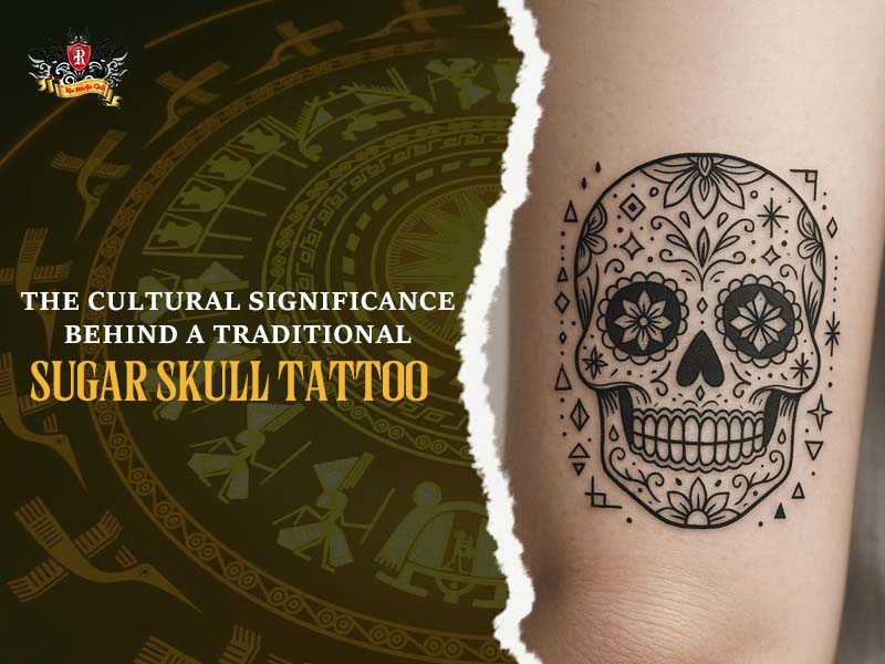 Traditional sugar skull tattoo cultural meaning.