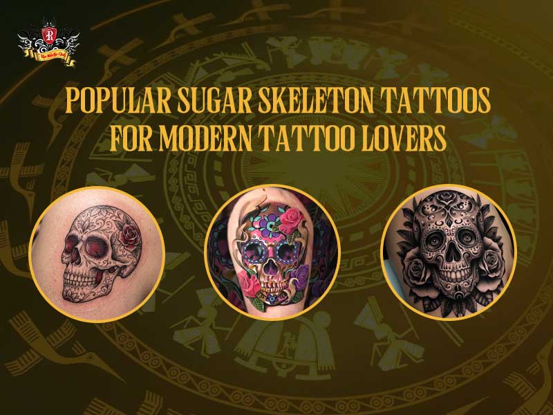 Popular sugar skull tattoo variations.