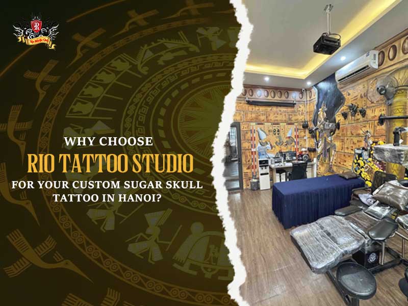 Rio Tattoo Studio for custom sugar skull tattoo.