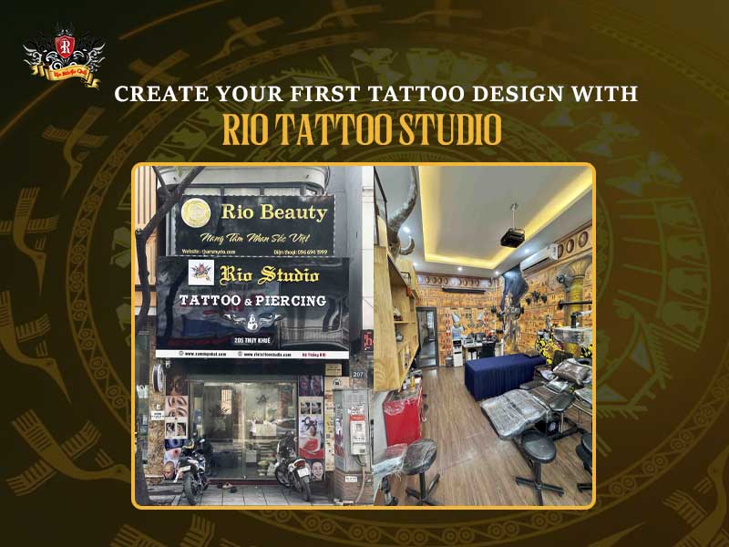 Rio Tattoo Studio storefront and clean interior tattooing space to create your custom first tattoo design.