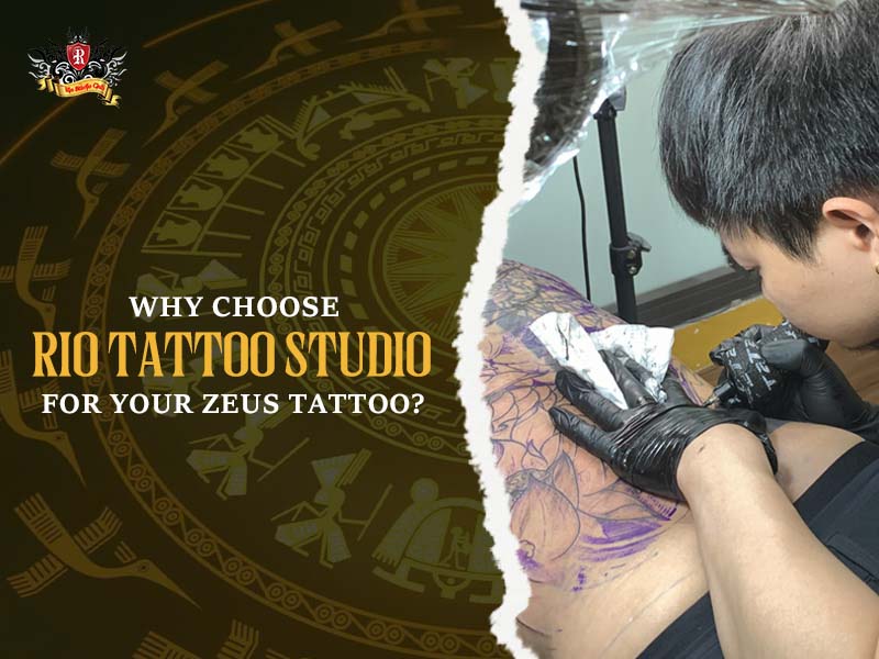 Professional studio for tattoo of zeus.
