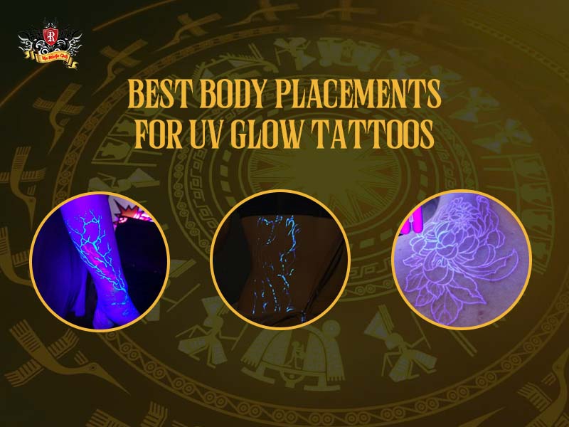 Foreign tourist client showing a glowing galaxy uv tattoo on the arm at Rio Tattoo Studio.